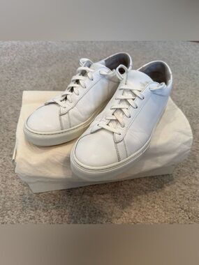 Men’s KOIO Capri Triple White Leather Low-Top Sneakers Sz US 9